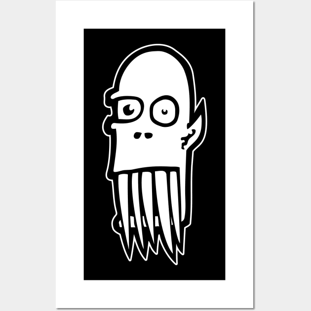 Fang Alien {DARK shirts} Wall Art by SideShowDesign